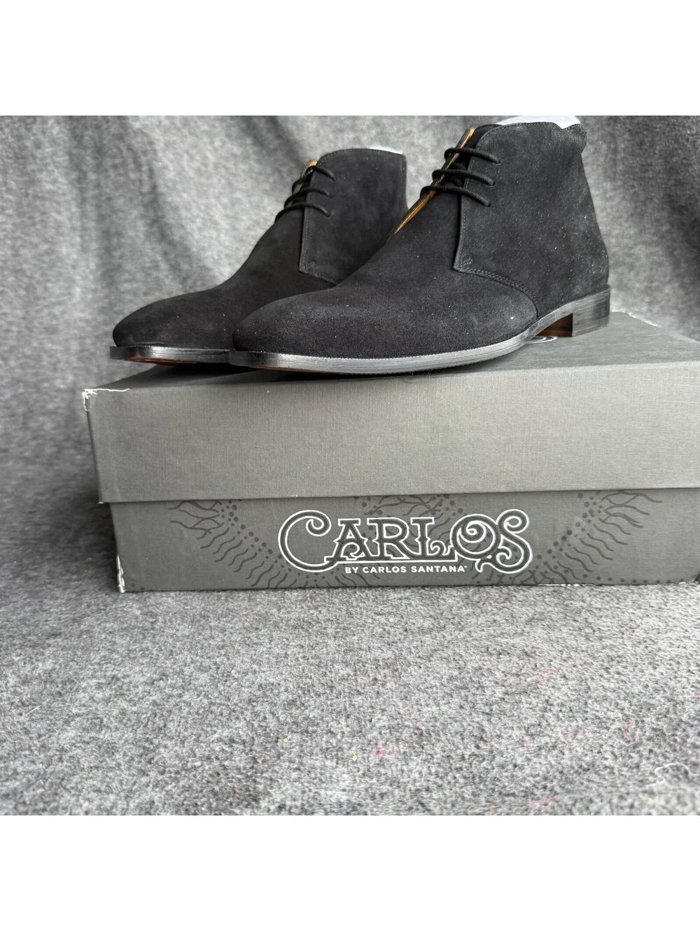 Carlos By Carlos Santana Corazon Chukka Boots Mens Size 9 Black Suede Ankle